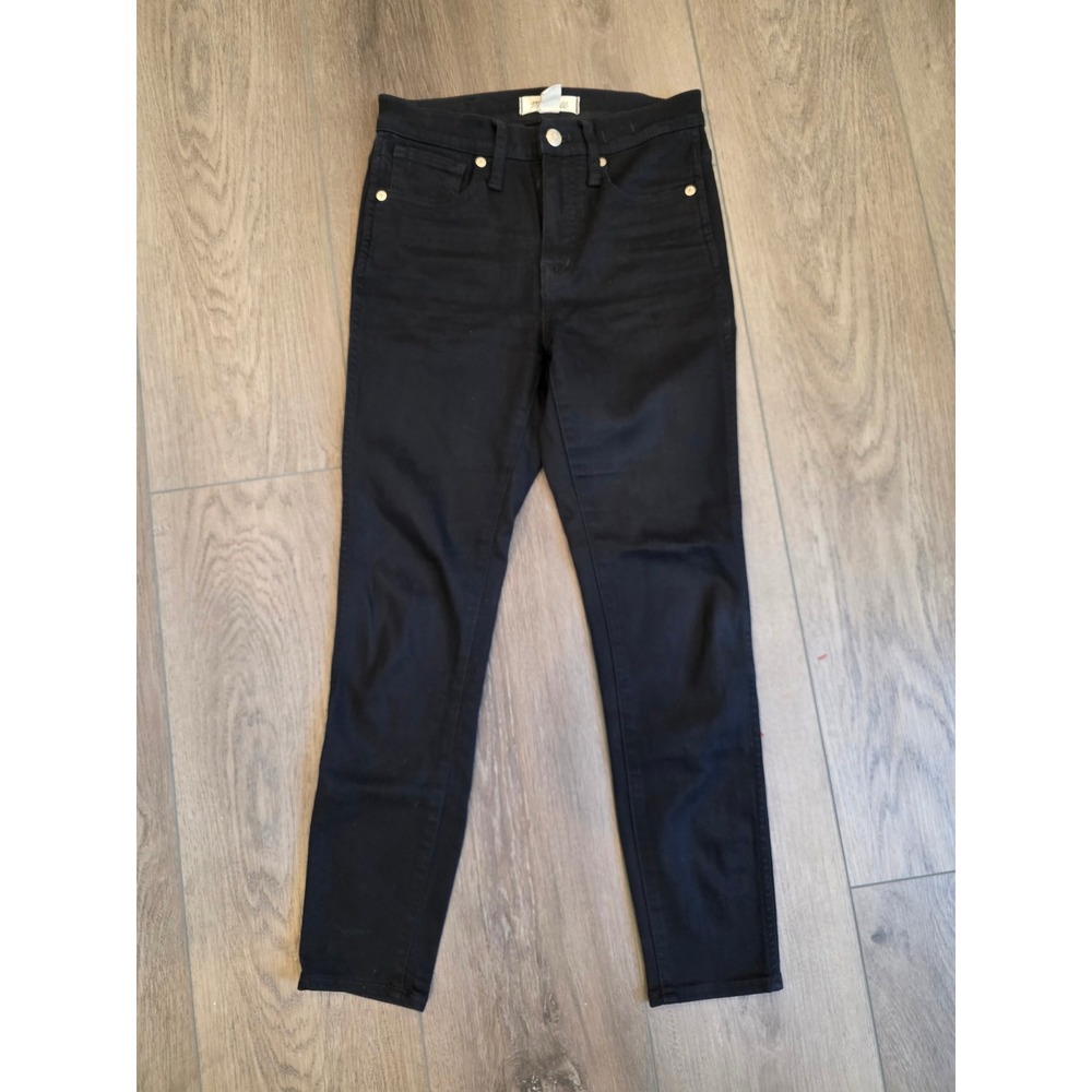 Madewell Women's Size 24P Black Denim 10" High Rise Skinny Jeans